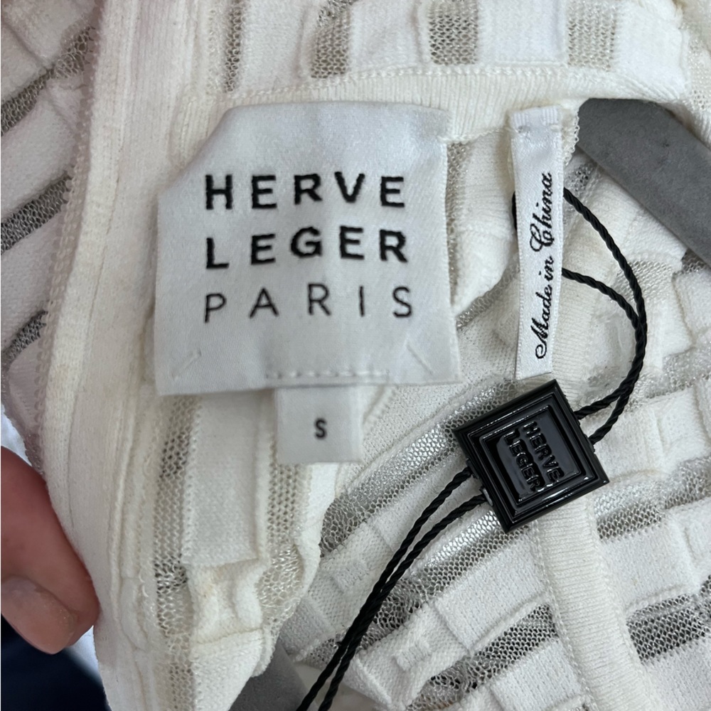 Herve Leger white Shadow
Stripe Dress - Picture 9 of 9